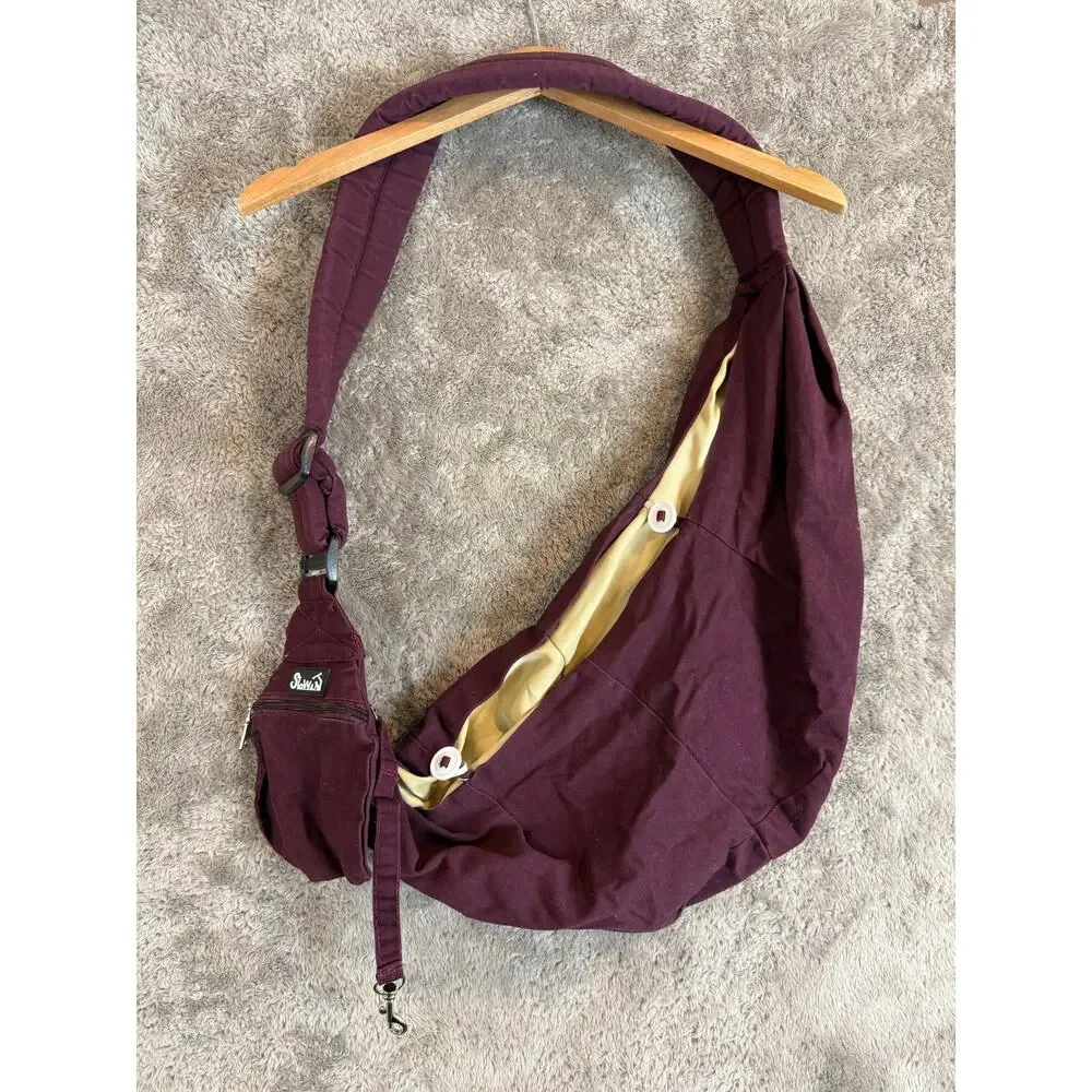SlowTon Dog Cat Sling Padded Adjustable Papoose Small Pet Carrier Hands Free